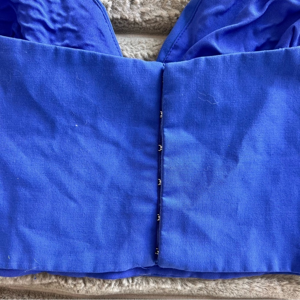 Zara Royal Blue Cropped Tank Top- L - Picture 5 of 7